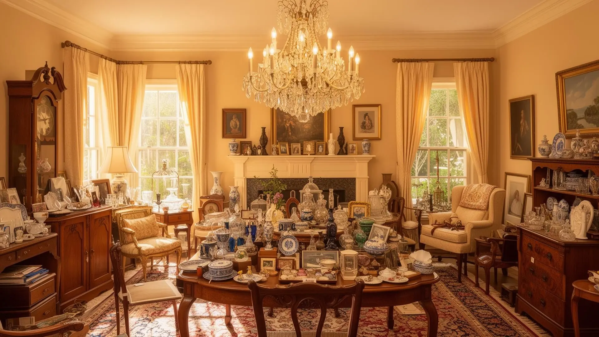 A Central Florida home prepared for an estate sale